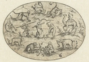 Oval with Fourteen Animals