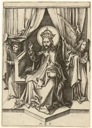 Christ Enthroned, with Two Angels