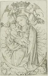 The Madonna on the Crescent Crowned by Two Angels
