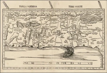 1513 Map of Palestine by Martin Waldseemüller