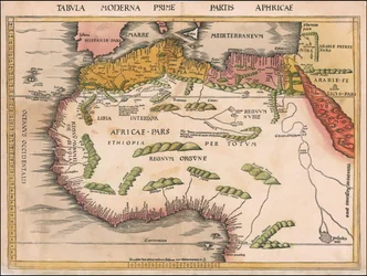 1513 map of West and North Africa