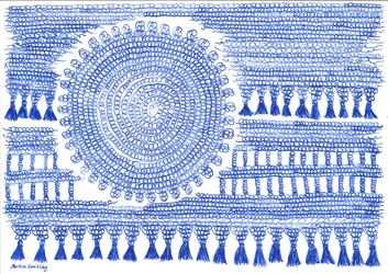 Crochet Blue Ink
