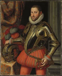 Portrait of Archduke Ernst of Austria, three-quarter length, in armour