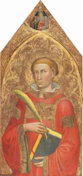 Deacon Saint, with Saint Anthony Abbot Above (Right Panel)