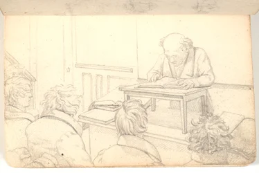 Interior of the Academy with Reader and Listeners
