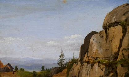 Norwegian Landscape with Rocks in the Foreground