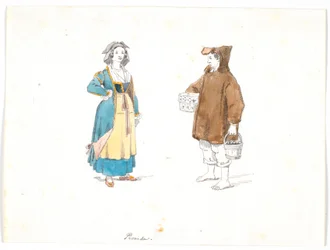 Two Studies of Drapery, Procida