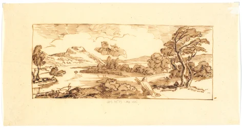 Landscape with biblical motif