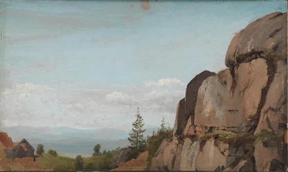 Norwegian Landscape with Rocks in the Foreground