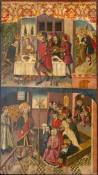 Saint Christopher Taking Leave of the King Who Feared Satan, Saint Christopher and His Converts