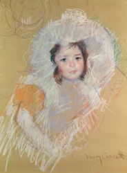 Bust of a Young Girl or Margot Lux with a Large Hat