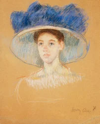 Head of a Woman with a Large Hat