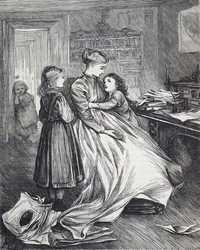 A Widow with Her Children