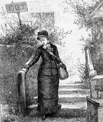 A Woman Looking at House for Let
