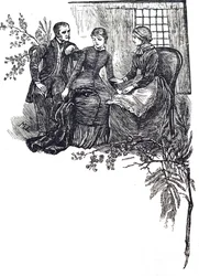 Parents with their blind daughter