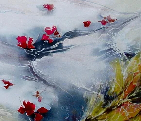 Petals Floating Downstream