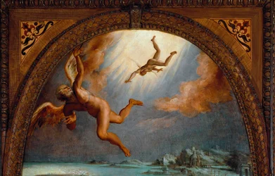 The Fall of Icarus, detail