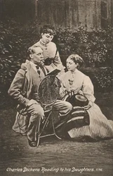 Charles Dickens Reading to His Daughters