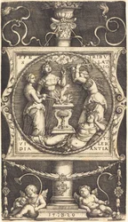 Emblem with Hope, Tribulation, Envy, and Tolerance
