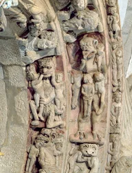 Portico de la Gloria with Scenes of Hell (detail)