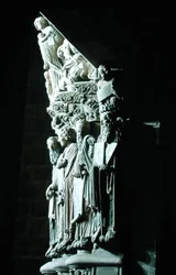 Detail of the Portico de la Gloria with the Old Testament prophets