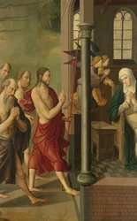 Panel of an Altarpiece with Dispute with the Doctors (on verso is Appearance of Christ to his Mother)
