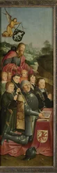 Memorial Panel with Eight Male Portraits