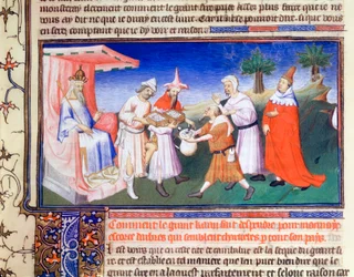 Kublai Khan Paying for Purchases