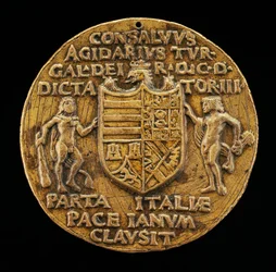 Shield Supported by Hercules and Janus [reverse], c. 1503