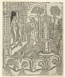 God Shows Adam and Eve the Paradise