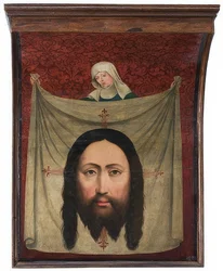 From the Lünen Altarpiece, (detail): Veil of Saint Veronica. Around 1470/90