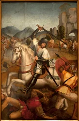 Saint James fighting the Moors - Painting attributed to the Master of Lourinhã, circa 1520 - National Museum of Ancient Art in Lisbon (Portugal)
