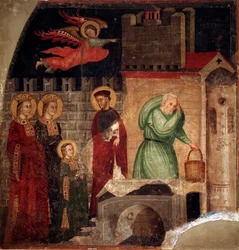 Saint Faustina and Liberate Find Refuge in a House in Como (detail)