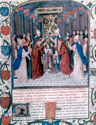 Coronation of Henry V of England, illustration from 