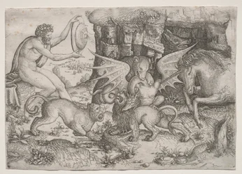 Allegorical Theme: Combat of Animals, c. 1515-1520
