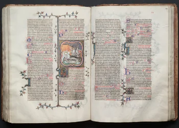 The Gotha Missal: Fol. 113v, The Birth of John the Baptist
