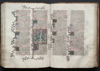 The Gotha Missal: St. Peter Tied Upside Down to Cross, c. 1375
