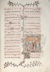 The Gotha Missal: Fol. 61r, A Priest Singing the Office