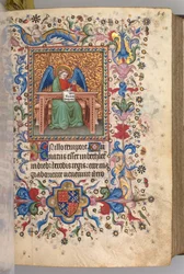 Hours of Charles the Noble, King of Navarre 1361-1425: fol. 25a, St. Matthew
