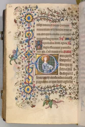 Hours of Charles the Noble, King of Navarre 1361-1425, fol. 299v, St. Agnes