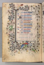 Hours of Charles the Noble, King of Navarre 1361-1425: fol. 2v, February, c. 1405