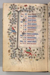 Hours of Charles the Noble, King of Navarre: fol. 3v, March
