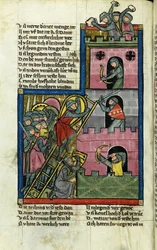 Taking a Castle in Jerusalem From the Chronicle of the World Weltchronik by Rudolf von Ems