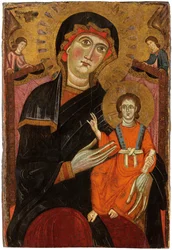 Madonna and Child Enthroned with Two Angels