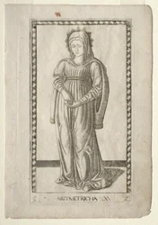 Arithmetic from the Tarocchi, series C: Liberal Arts, #25, before 1467