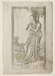 Euterpe (music, lyric poetry) (from the Tarocchi series D: Apollo and the Muses, #18)