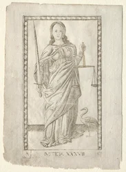 Justice (from the Tarocchi, series B: Cosmic Principles & Virtues, #37)