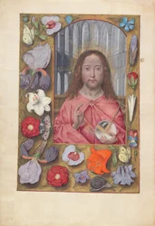 Hours of Queen Isabella the Catholic, Queen of Spain: Fol. 14v, Salvator Mundi