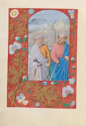 Hours of Queen Isabella the Catholic, Queen of Spain: Fol. 173v, Saints Peter & Paul