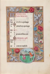Hours of Queen Isabella the Catholic, Queen of Spain: Fol. 7r, June
